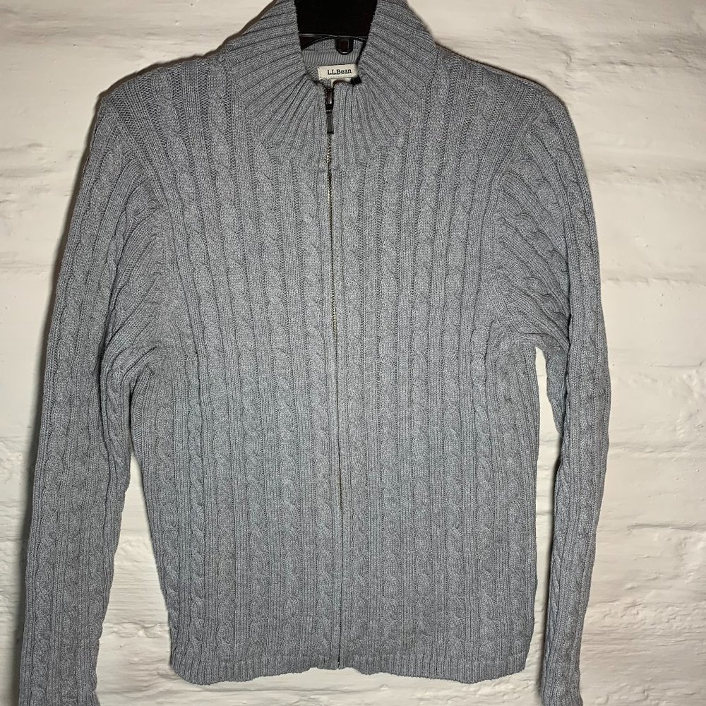 Not for Sake-Donated 12/16/22 Ladies LLBean Gray Cardigan Sweater Size Large